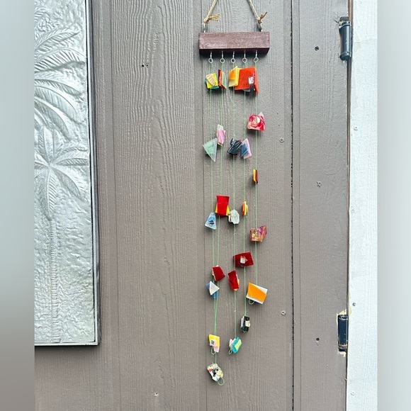 Hanging wall decor OOAK Assemblage Art Handmade Mosaic Indoor/Outdoor - Picture 4 of 15